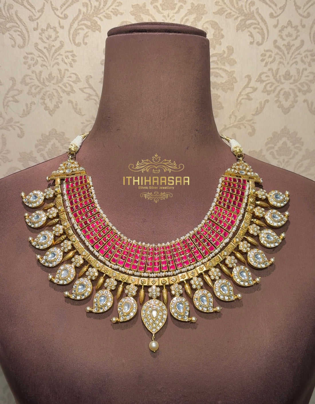 Ananya 10 in 1 Grand Antique Kundan Mango Mala