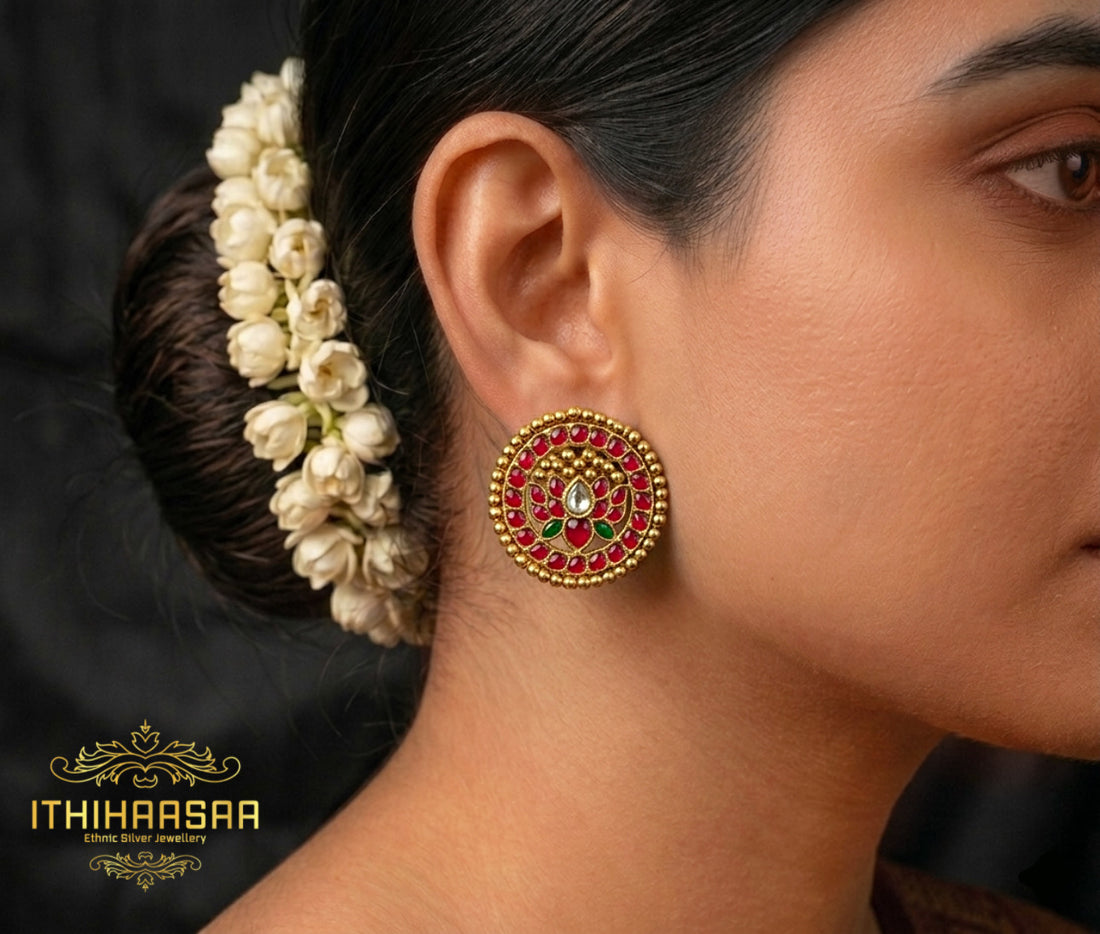 Convertible Kundan Earrings (2-in-1 Styling)