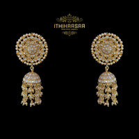 Swasthika 2-in-1 Reversible Kundan Jhumkas