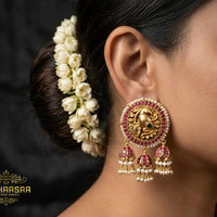 Antique Nakshi Peacock Kundan Jhumkas