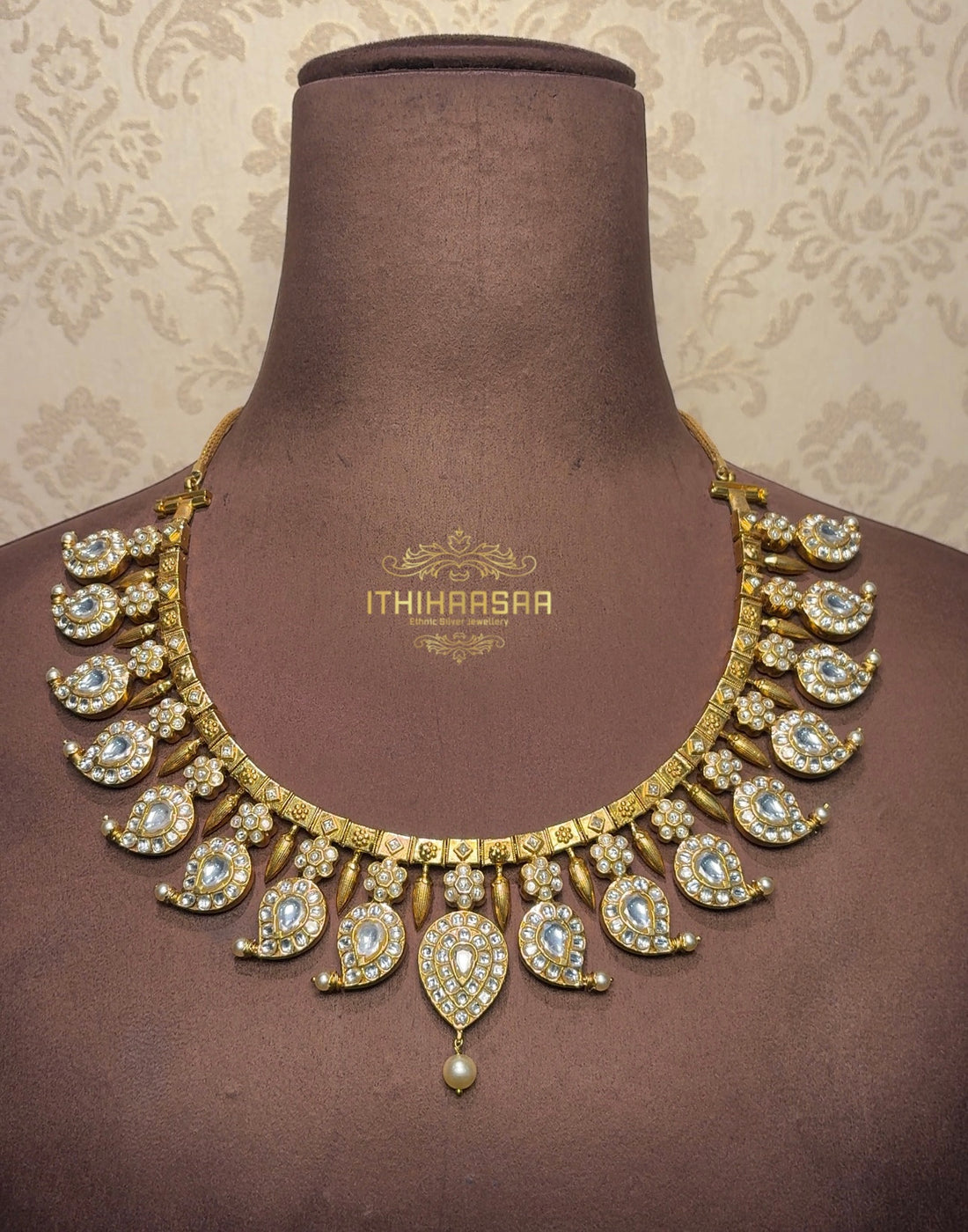 Ananya 10 in 1 Grand Antique Kundan Mango Mala