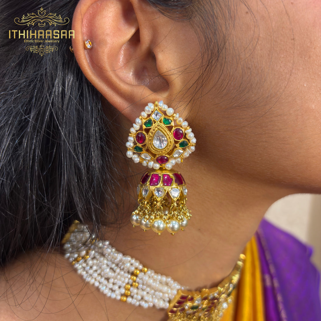 Rashi Kundan Pearl Choker