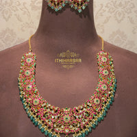 Mayura 3-in-1 Antique Jadau Kundan Necklace Set