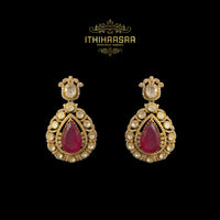Amira Victorian Uncut Polki Ruby Necklace