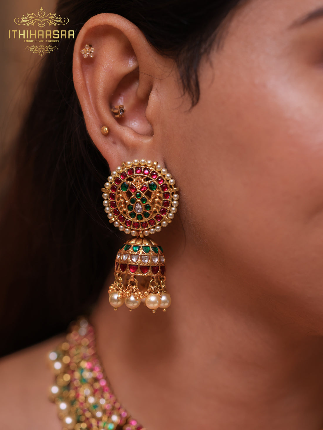 Keshika Statement Kundan Necklace Set