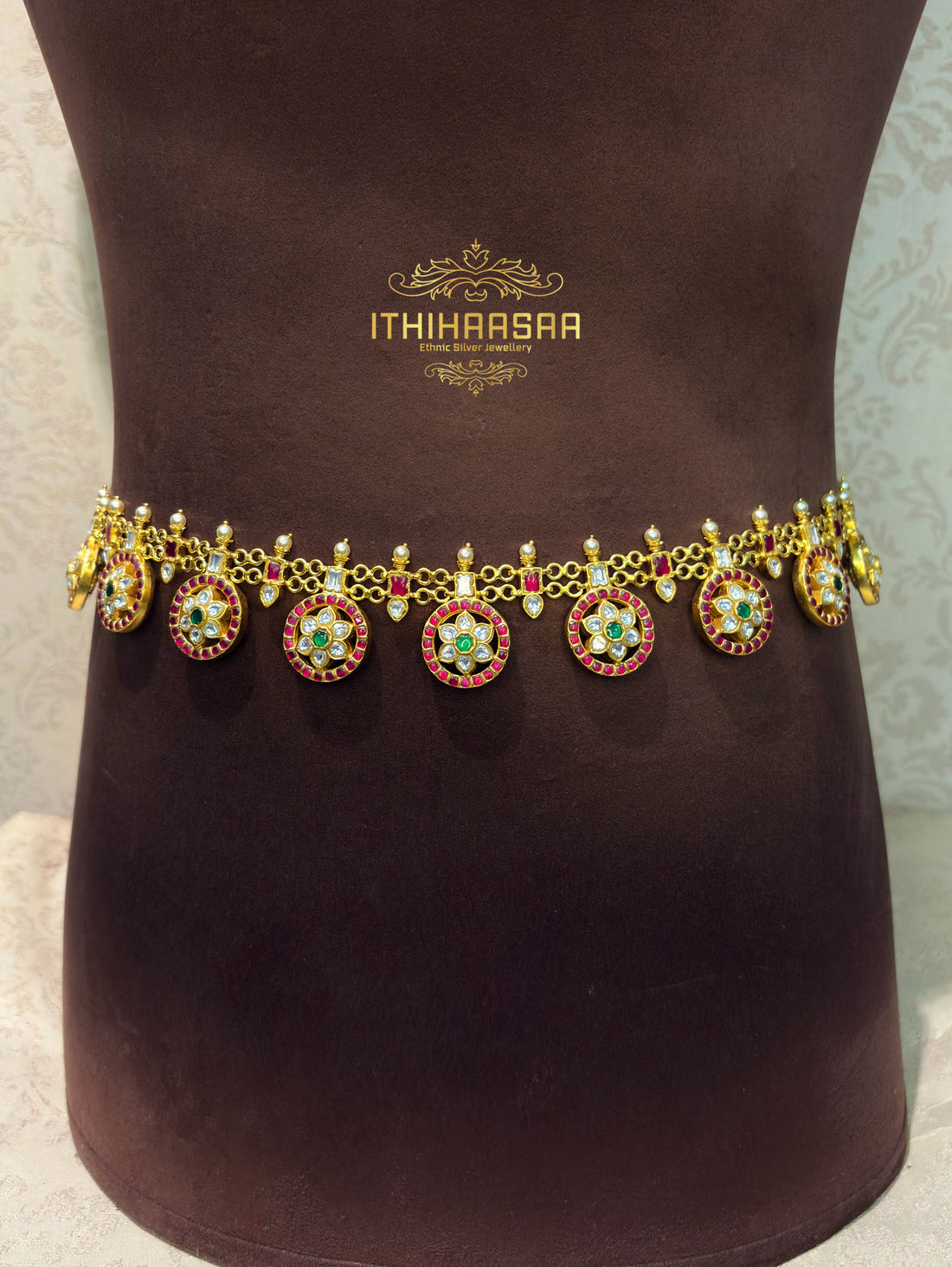 Ragini - 4 in 1 Reversible Bottu Mala / Waistbelt
