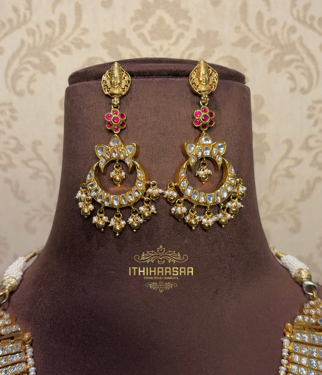 Ananya 10 in 1 Grand Antique Kundan Mango Mala
