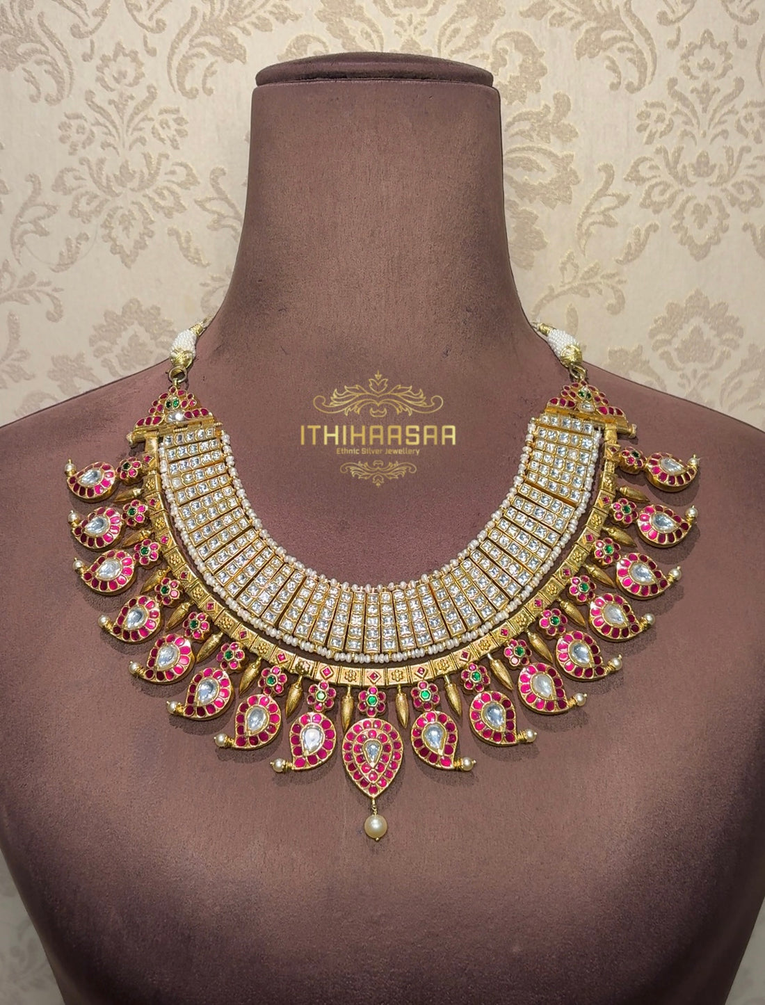 Ananya 10 in 1 Grand Antique Kundan Mango Mala