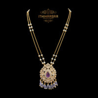 Hiranya Polki Pendant Set