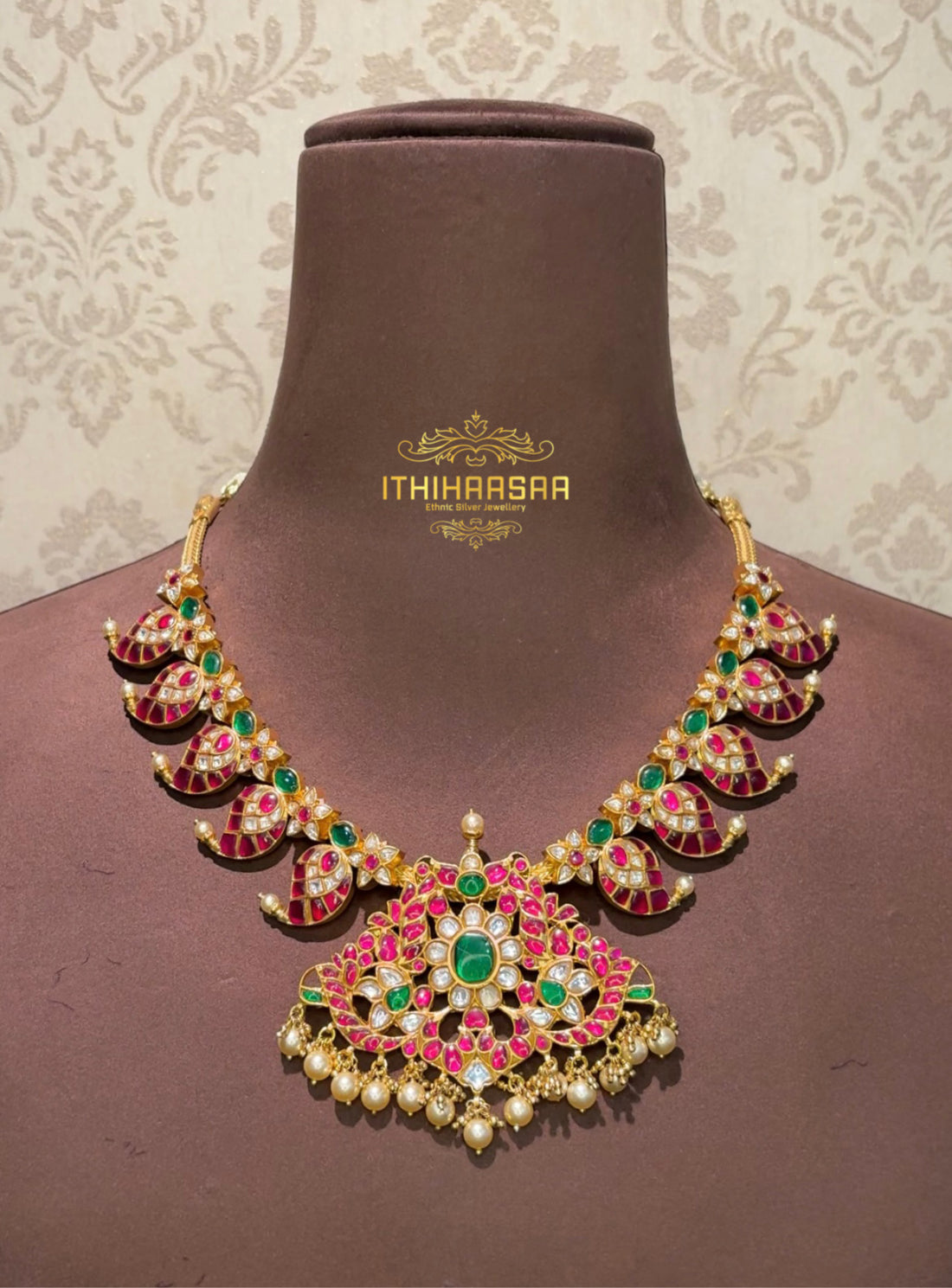 Swarnika Mango Kundan Necklace