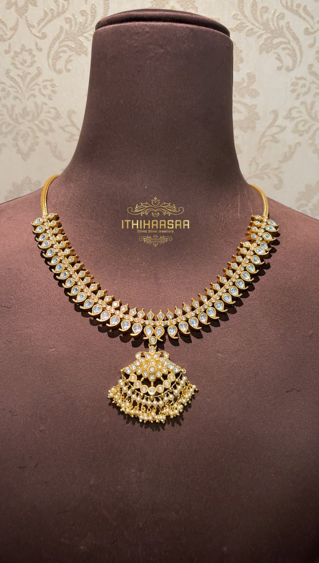 Vedika 2-in-1 Antique Vintage Kundan Mango Necklace