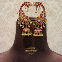 Antique Kundan Ear cuff Jhumkas