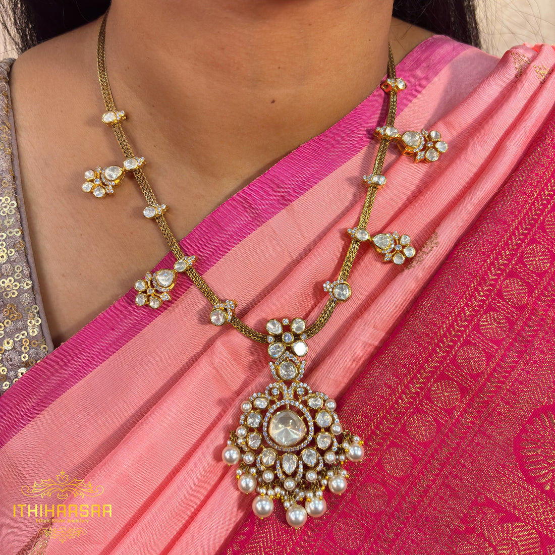 Shrinika Statement Uncut Polki Necklace