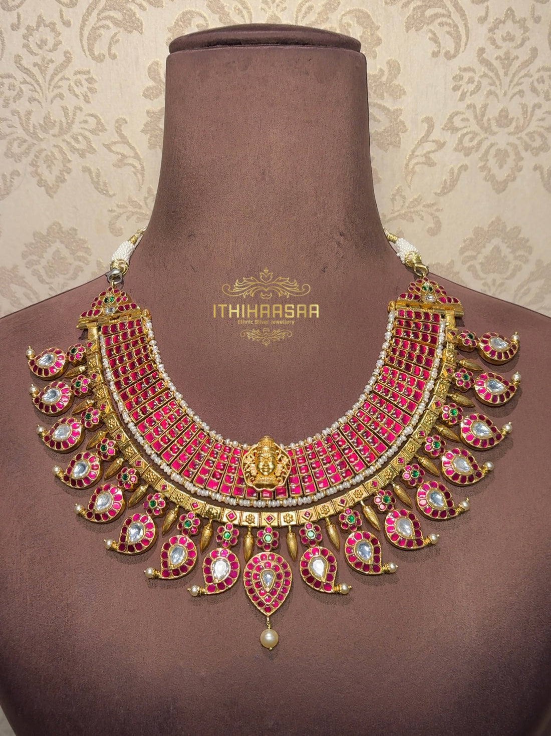 Ananya 10 in 1 Grand Antique Kundan Mango Mala