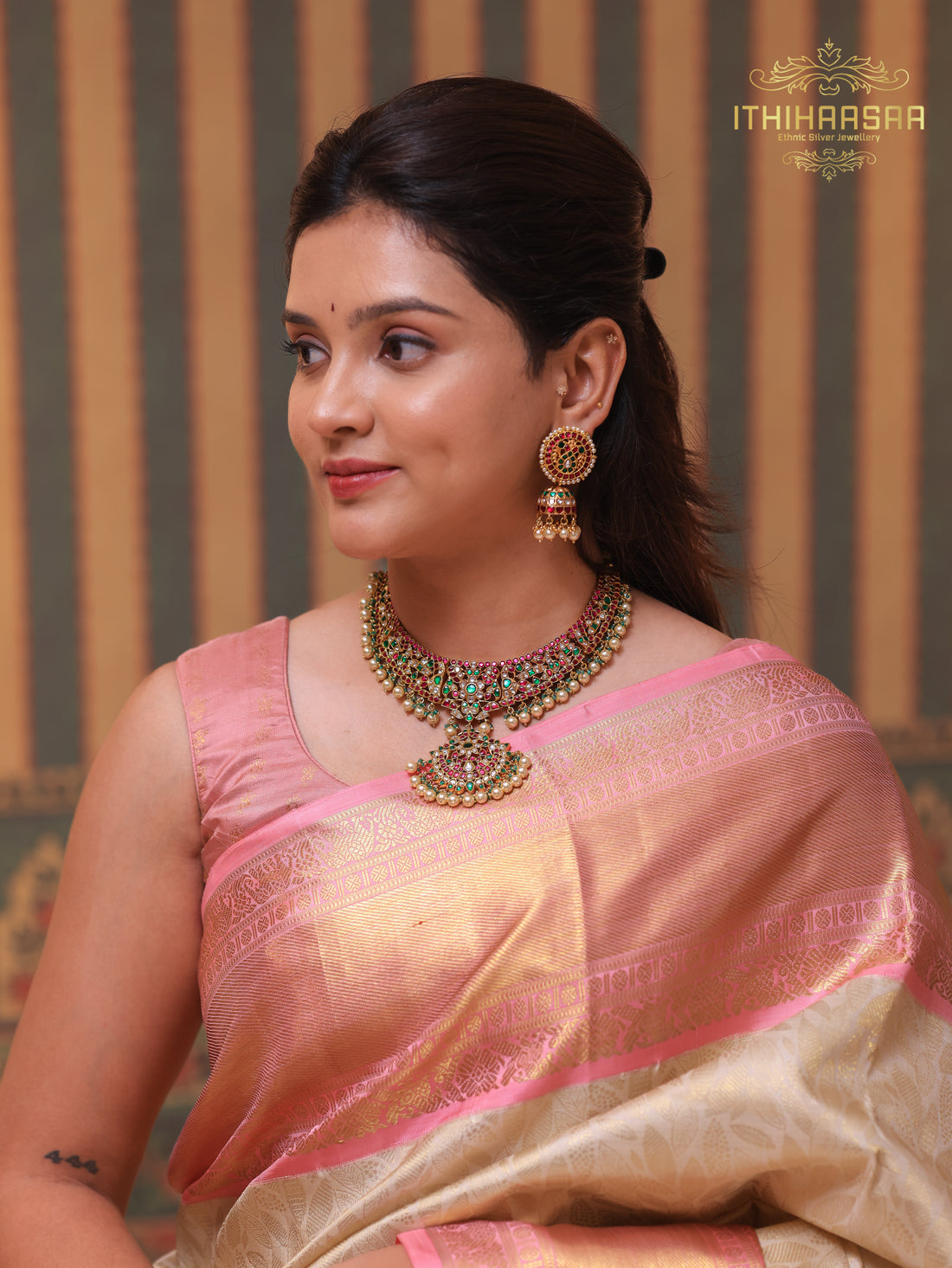 Keshika Statement Kundan Necklace Set