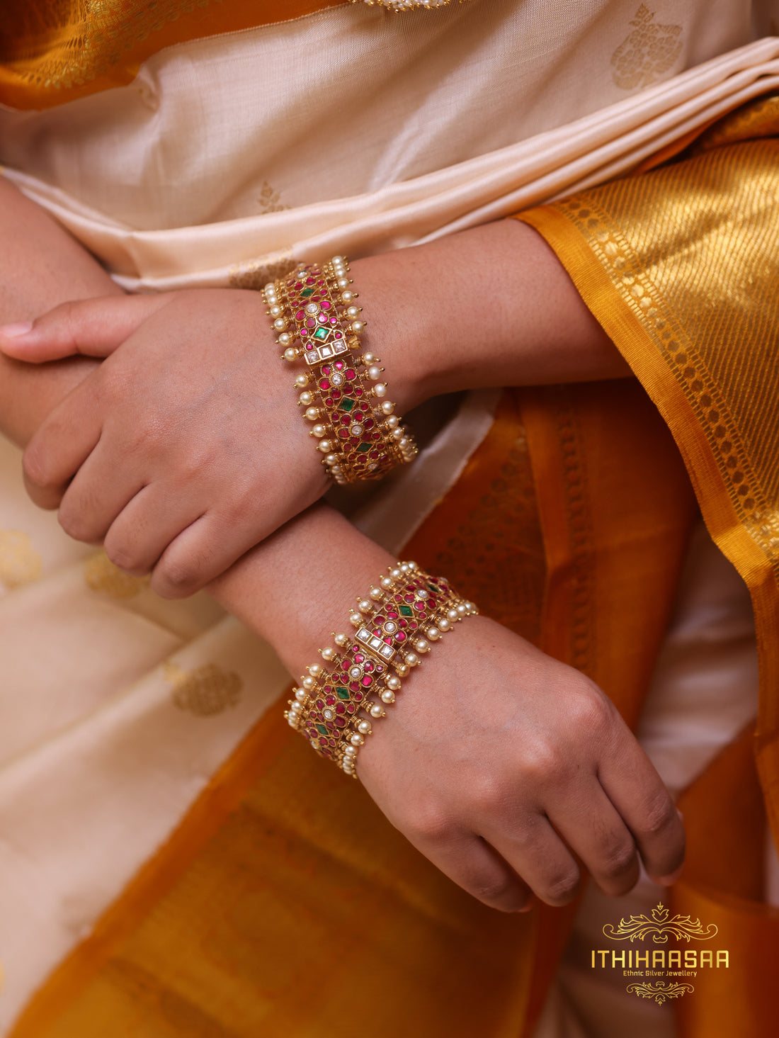 Mayura 3-in-1 Antique Jadau Kundan Necklace Set