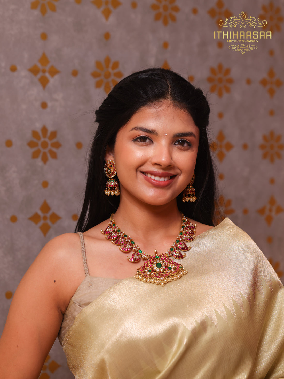 Swarnika Mango Kundan Necklace