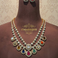 Ratnavahli Navrathan Uncut Polki Necklace