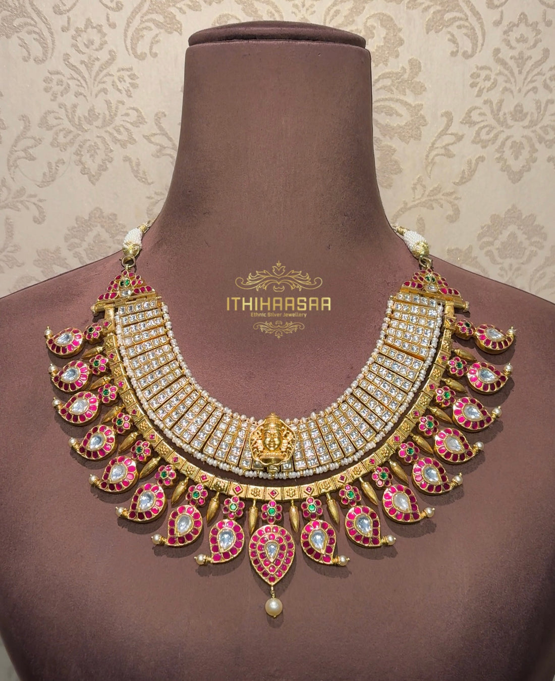 Ananya 10 in 1 Grand Antique Kundan Mango Mala