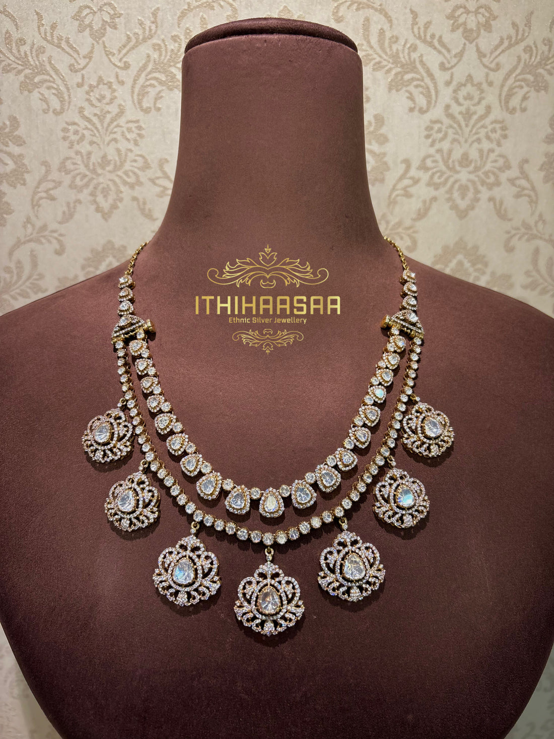 Tanmaya Statement Victorian Uncut Polki Necklace