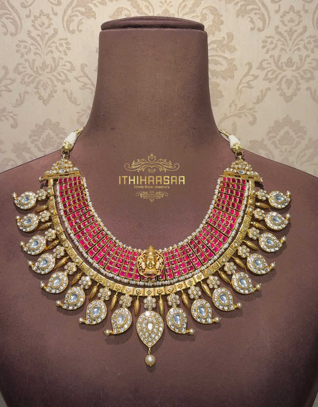 Ananya 10 in 1 Grand Antique Kundan Mango Mala