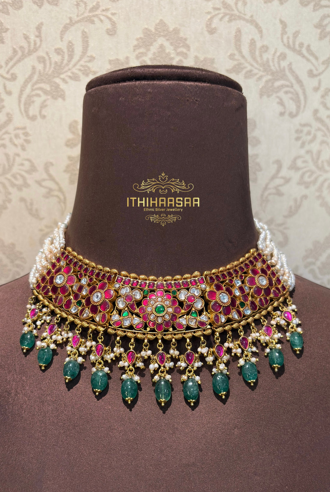 Anvitha - Grand Kundan Pearl Choker