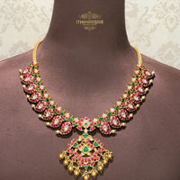 Classic antique nakshi kundan mango mala made with 92.5 hallmark silver 
