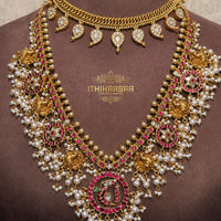 Rashmika Inspired Antique Kundan Necklace