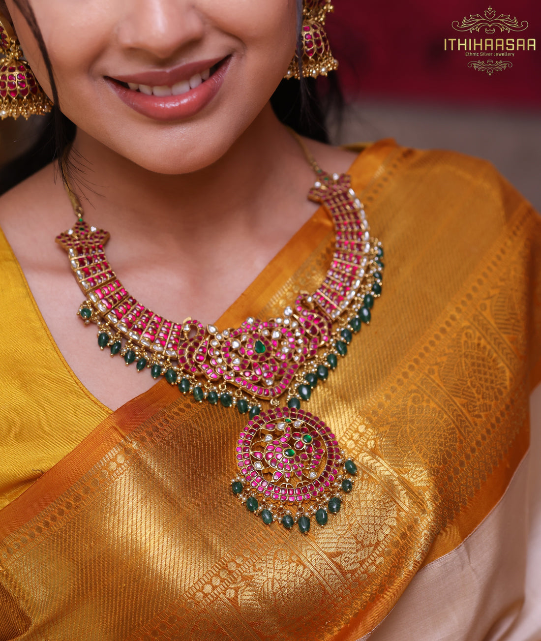 Padmika 3-in-1 Detachable Antique Kundan Necklace
