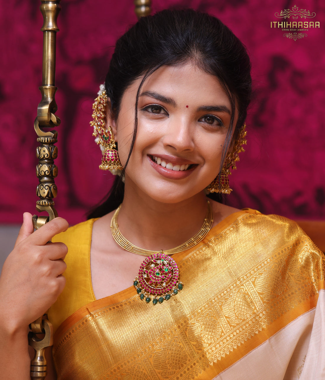 Padmika 3-in-1 Detachable Antique Kundan Necklace
