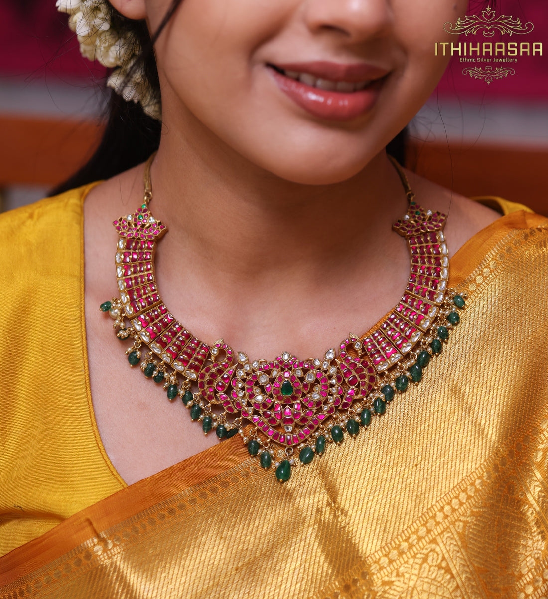 Padmika 3-in-1 Detachable Antique Kundan Necklace