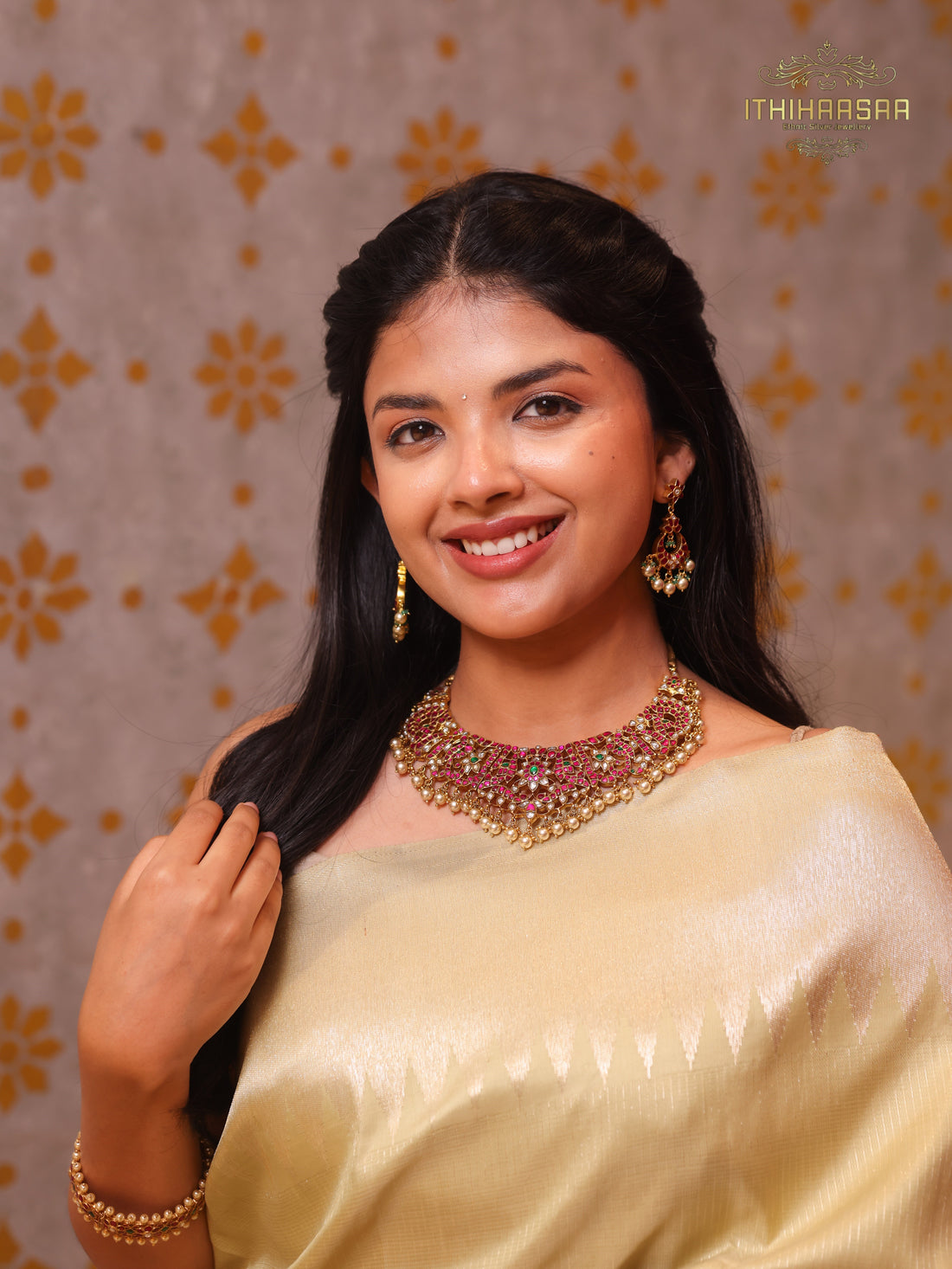Adhini Antique Kundan Necklace