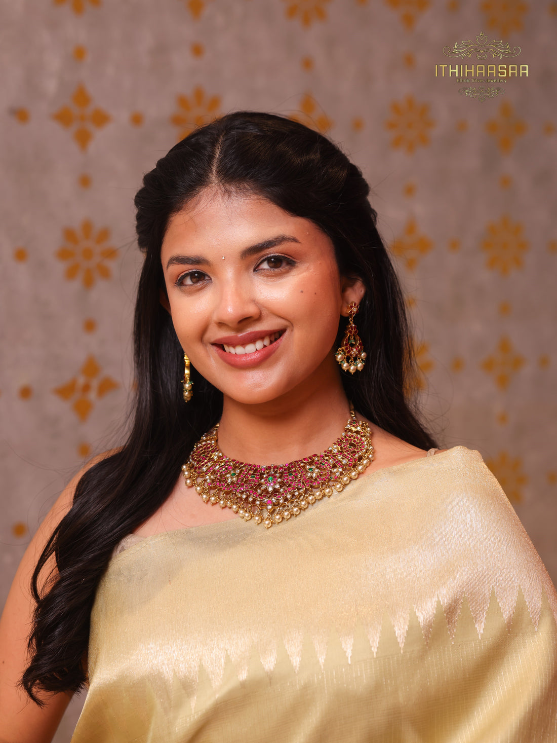 Adhini Antique Kundan Necklace
