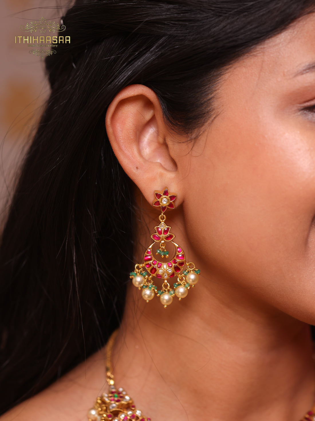 Adhini Antique Kundan Necklace