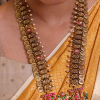 Grand Antique Kundan Kasu Mala