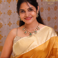 Navya Statement Uncut Polki Handcarved Necklace