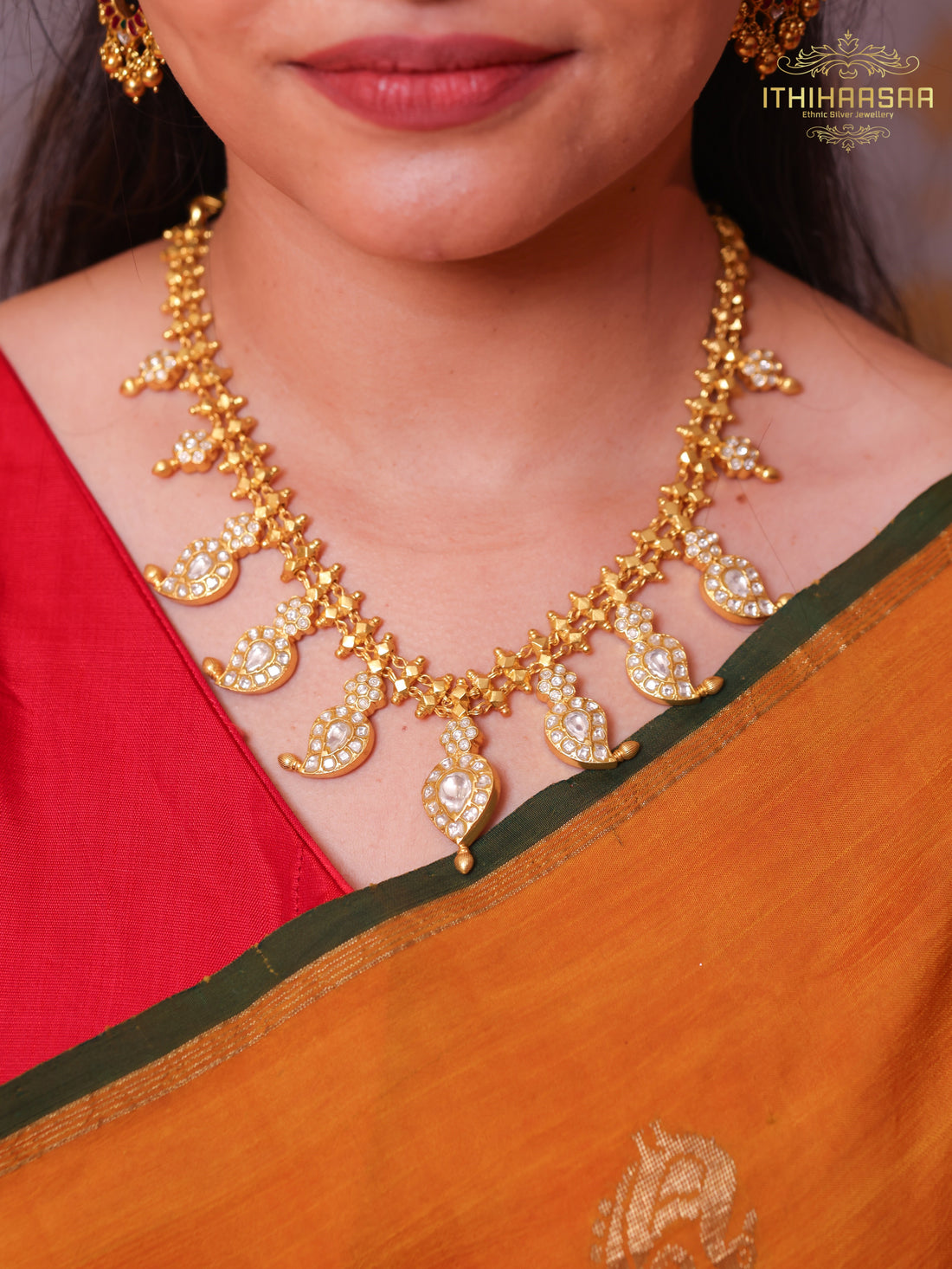 Aadhya Timeless 2-in-1 Reversible Kundan Mango Necklace