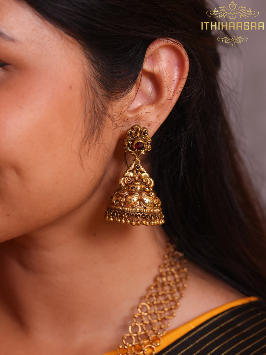 Goddess Lakshmi Handmade Antique Nakshi Necklace Set