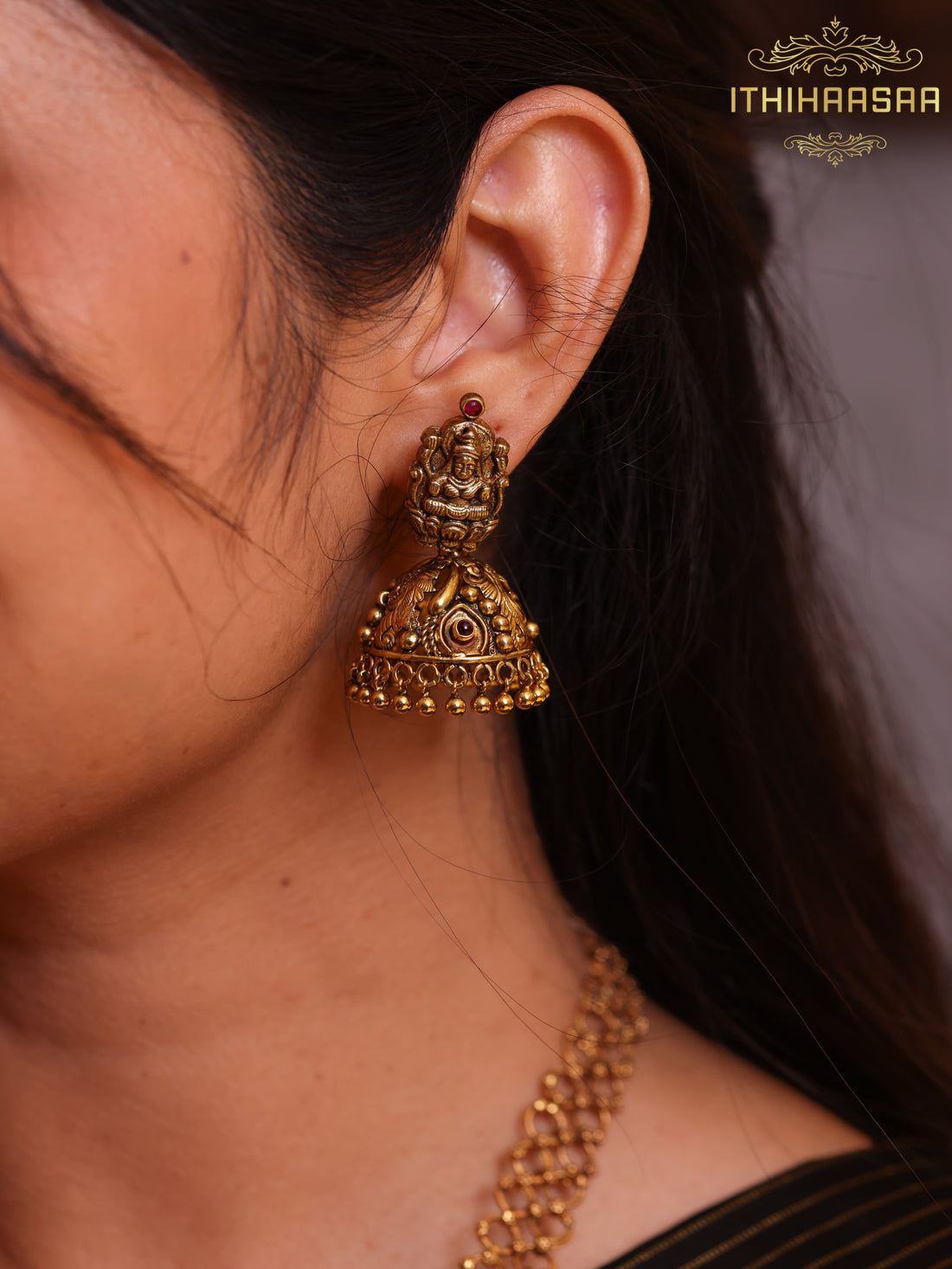 Lord Ganesha Handmade Nakshi Necklace Set