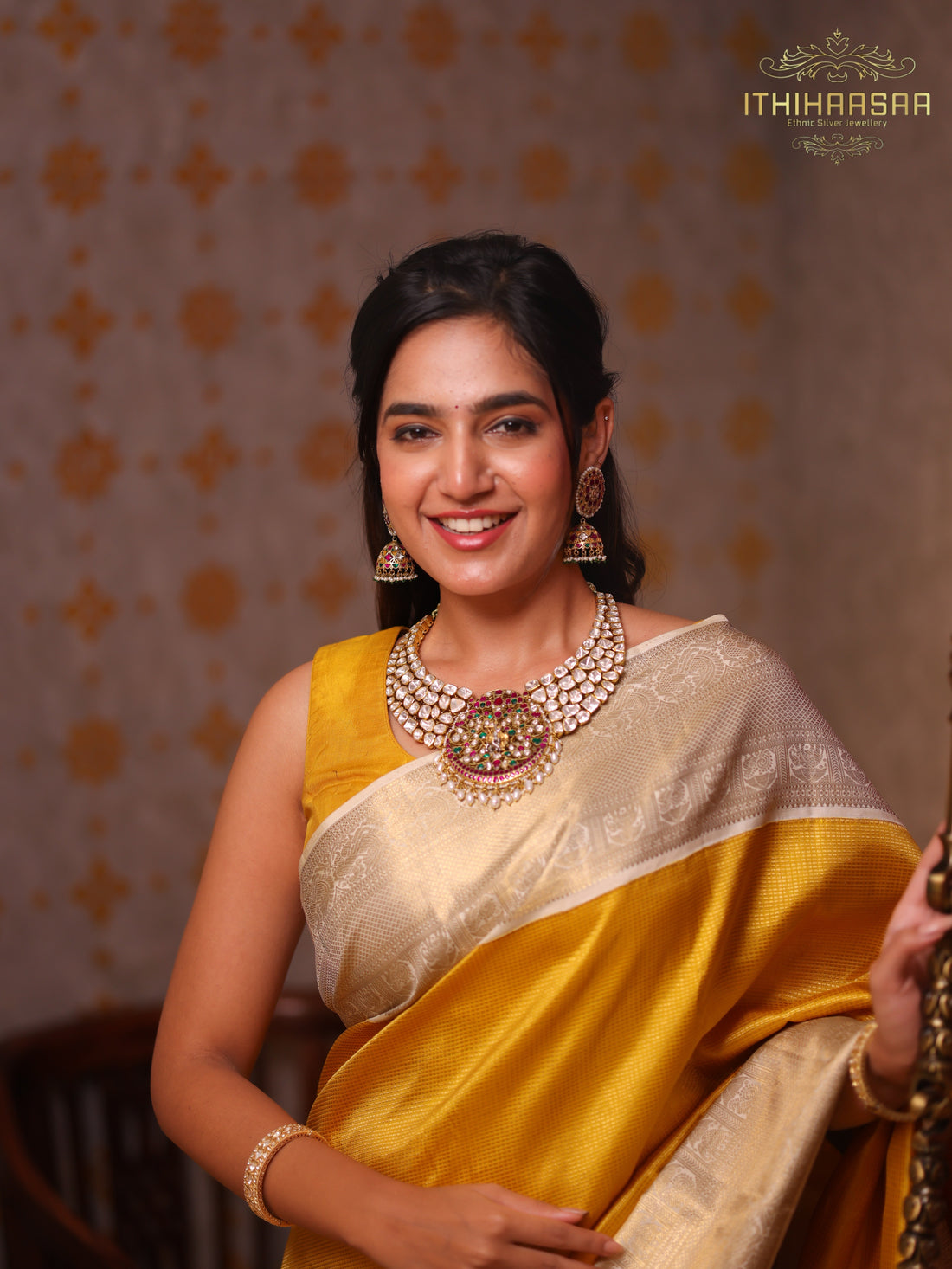 The Grand Lord Krishna Uncut Polki Necklace