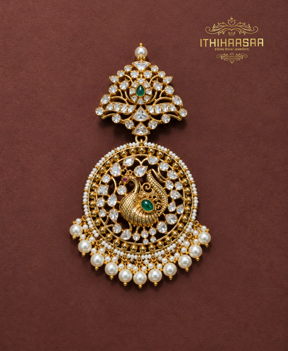 Mayurini Uncut Polki Pendant