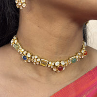 Rathamala Navarathan Uncut Polki Choker