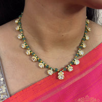 Kriya Uncut Polki & Aventurine Necklace