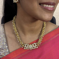 Srivika Statement Antique Uncut Polki Pearl Necklace