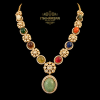 Navira Statement Navarathan Necklace