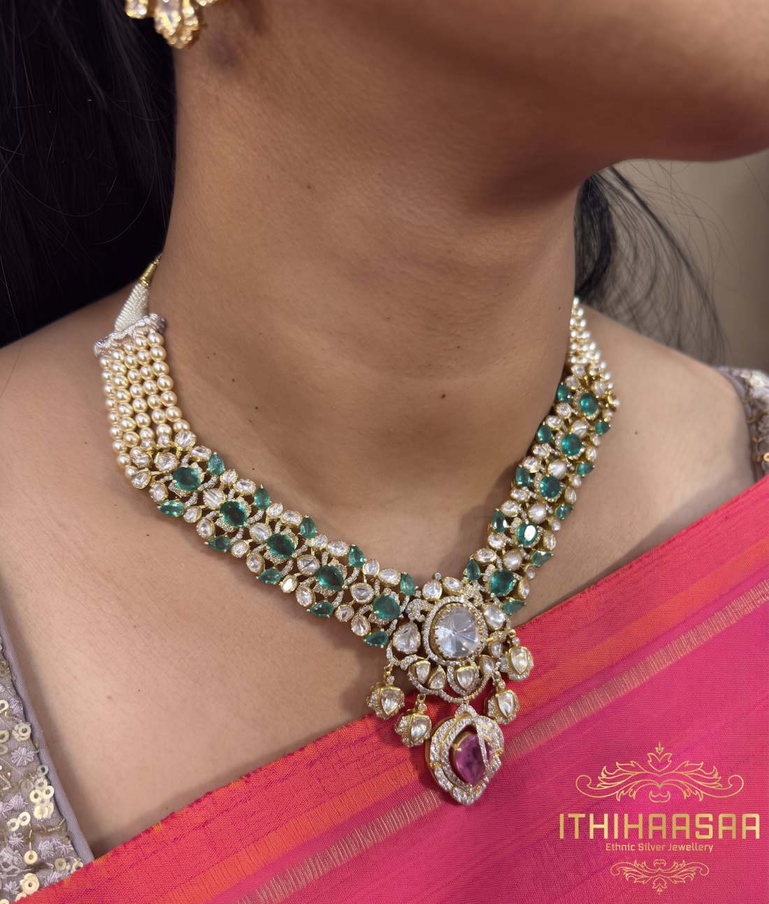 Tourmaline Polki Necklace