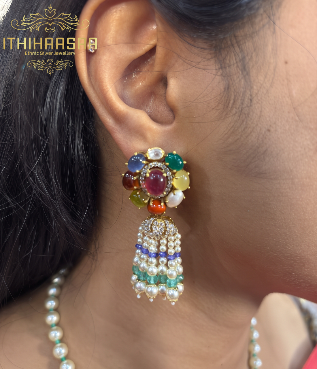 Uncut Polki Tassel Necklace