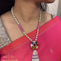 Uncut Polki Tassel Necklace