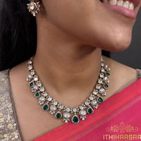 Uncut Polki Emerald Necklace