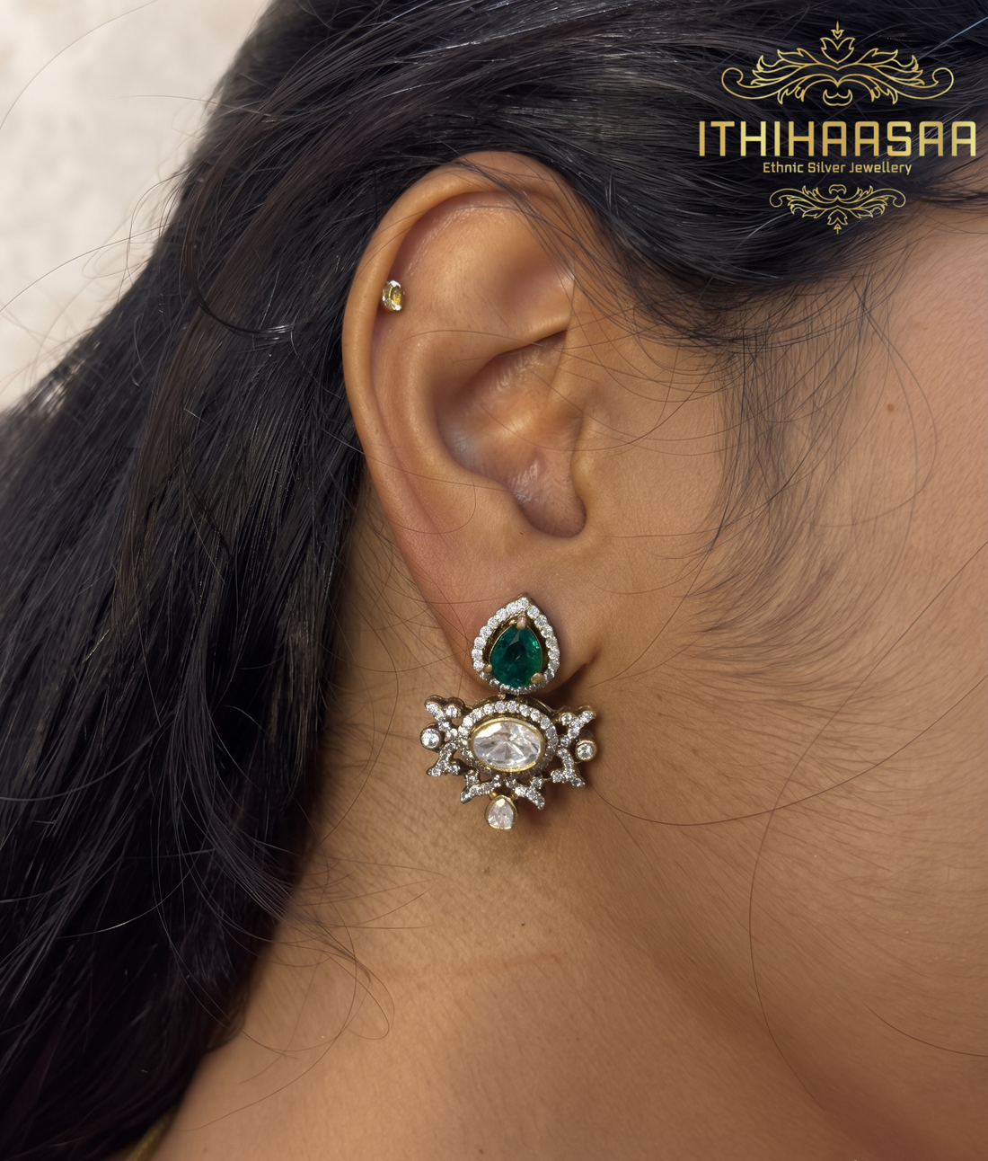 Uncut Polki Emerald Necklace
